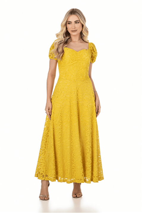 04 vestido de renda longuete gode amarelo via tolentino