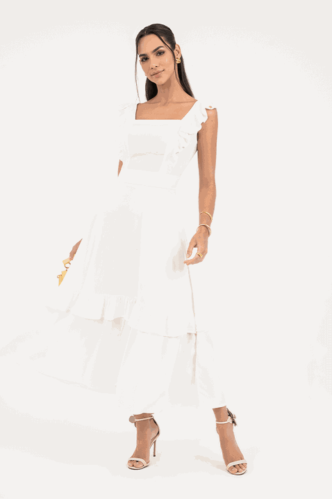07 vestido plano midi com babados off white via tolentino