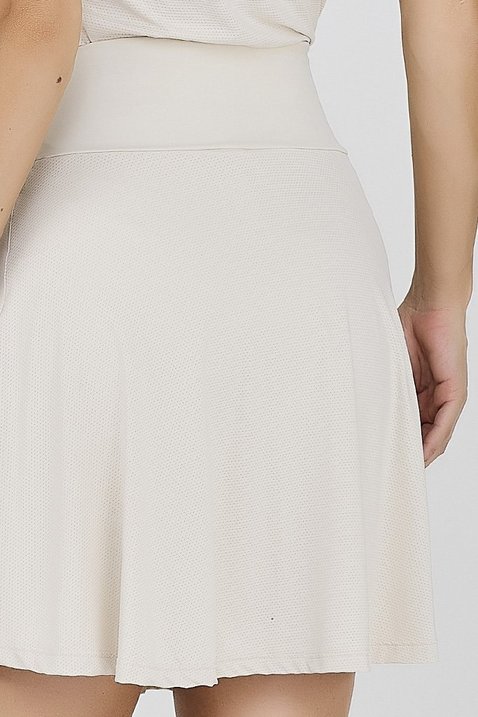 short saia off white com pregas no tecido poliamida epulari 13