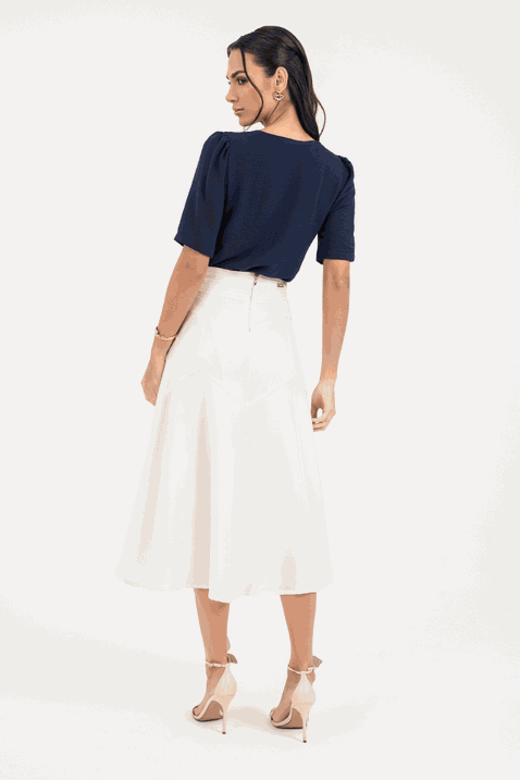 06 saia off white de alfaiataria com detalhe geometrico via tolentino