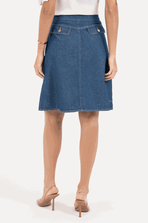 02 saia jeans curta evase com transpasse via tolentino