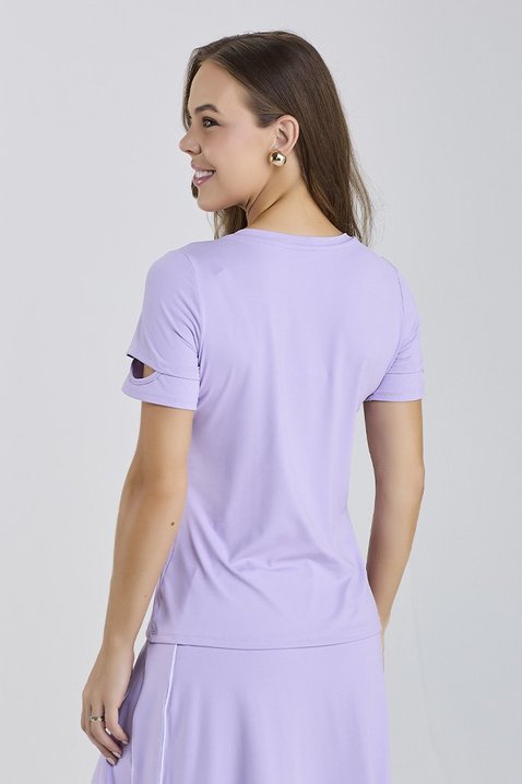 t shirt feminina de academia na cor lavanda moda fitness 10