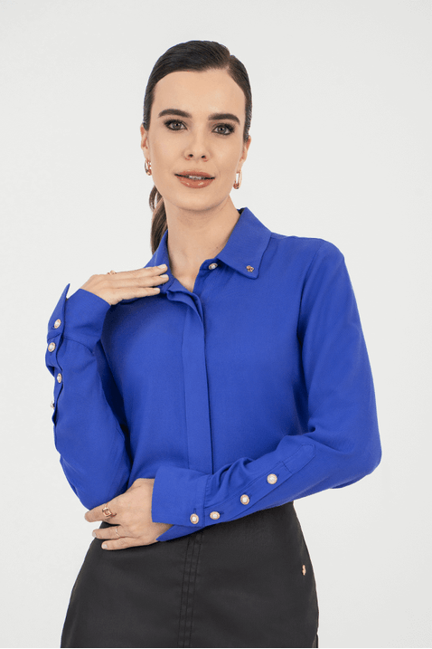 05 camisa mangas longas com botoes azul via tolentino