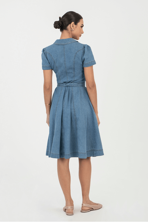 05 vestido chemise gode gola diferenciada jeans via tolentino