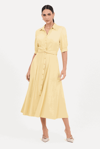 01 vestido amarelo chemise longuete gode