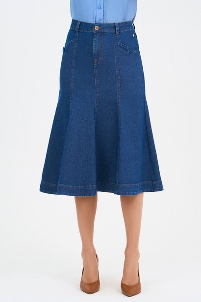 17 saia jeans sereia com recortes