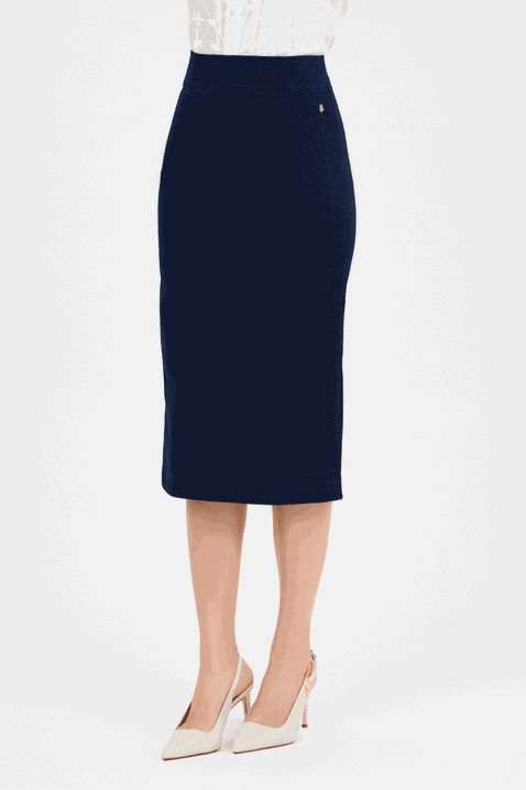 07 saia jeans lapis estampada midi