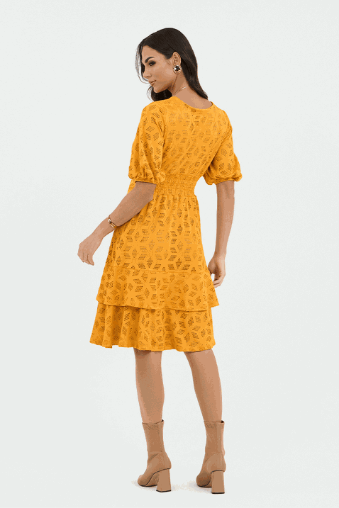 02 vestido laranja curto malha laise gode