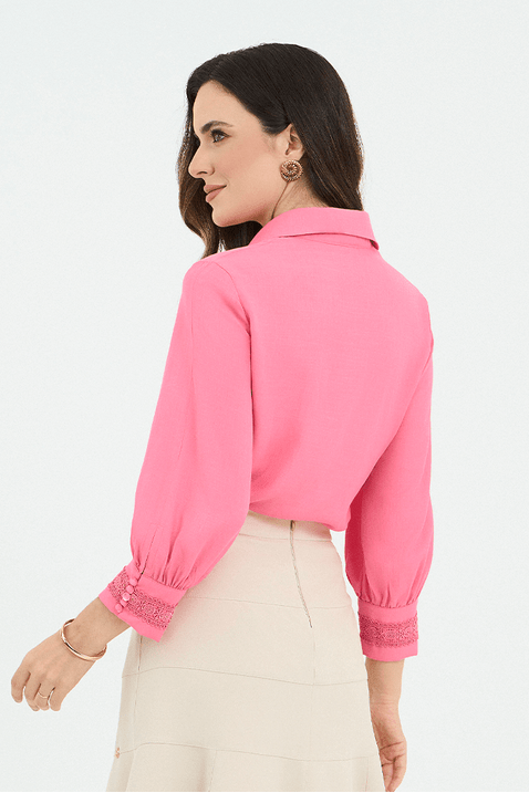 08 camisa rosa plano com bolsos e guipir