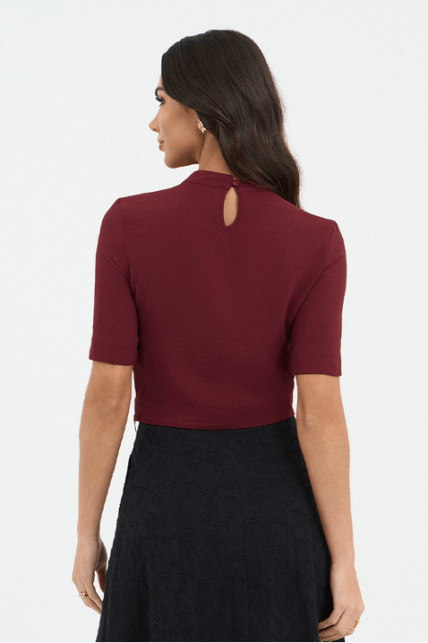 01 blusa bordo cropped em plano gola alta