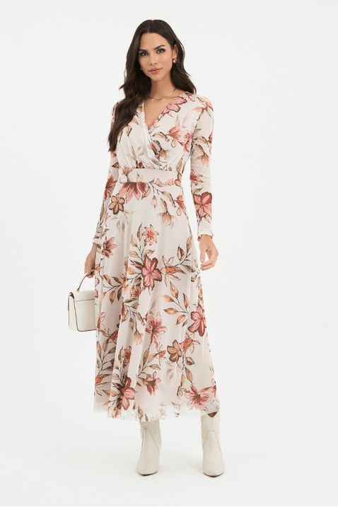 05 vestido preto estampado em tule longuete