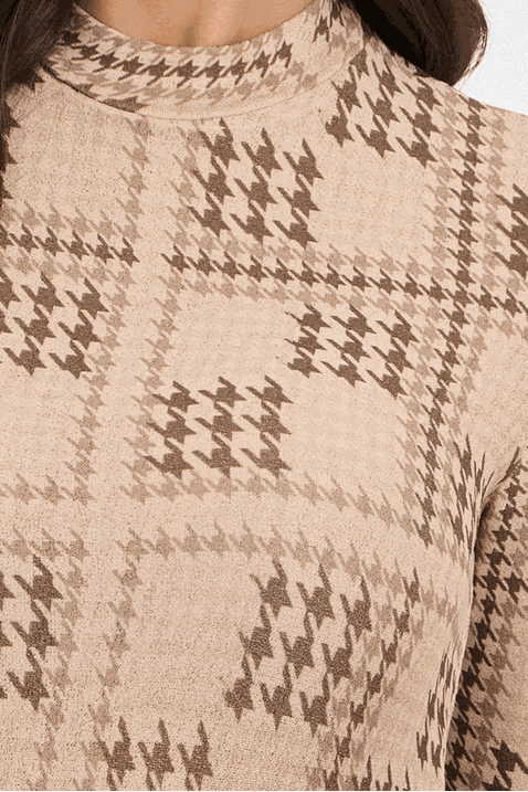 08 saia marrom midi evase com botoes