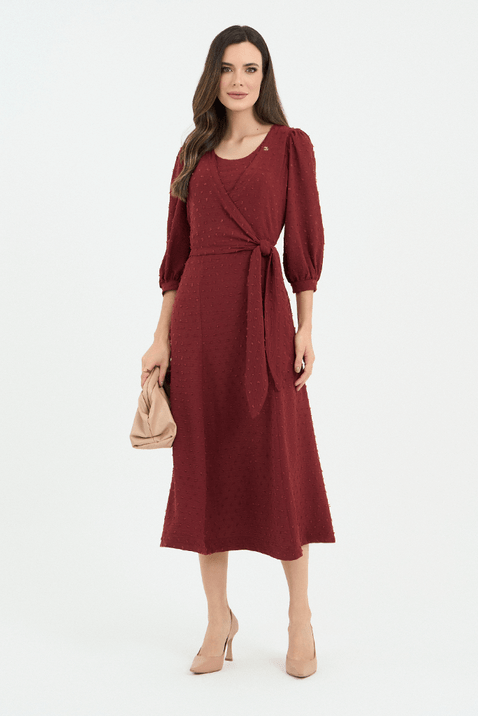 01 vestido bordo em plano poa midi