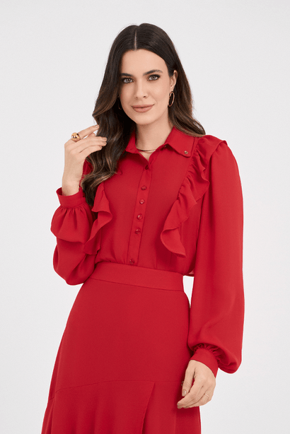 04 camisa vermelho plano com recorte e babado