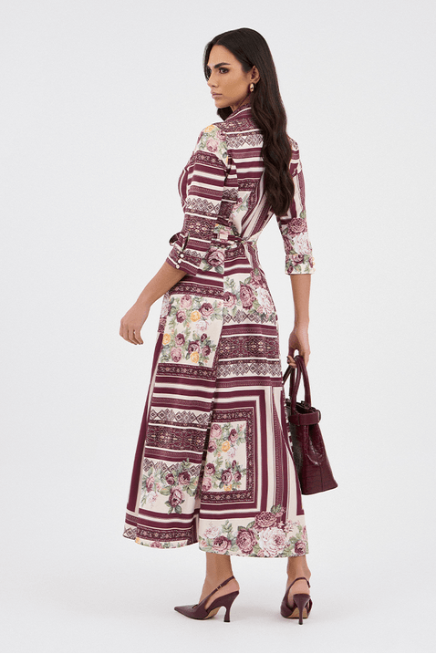 05 vestido vinho chemise midi estampado