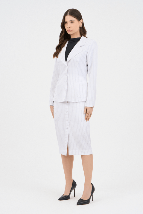 01 blazer branco risca de giz mangas longas