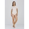 body feminino manga curta na cor off white em poliamida epulari 6