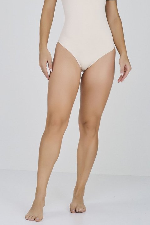 body feminino manga curta na cor off white em poliamida epulari 12