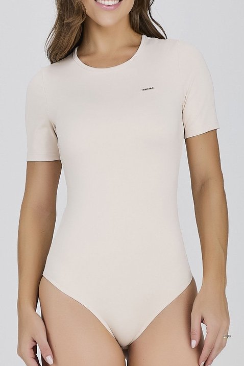 body feminino manga curta na cor off white em poliamida epulari 13