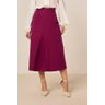 Saia Mídi Sarja Color Vinho Com Botões Titanium Jeans