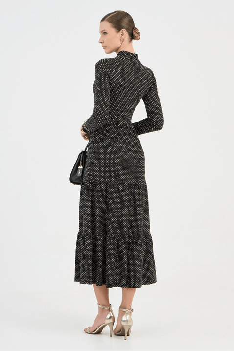 04 vestido preto malha poa midi
