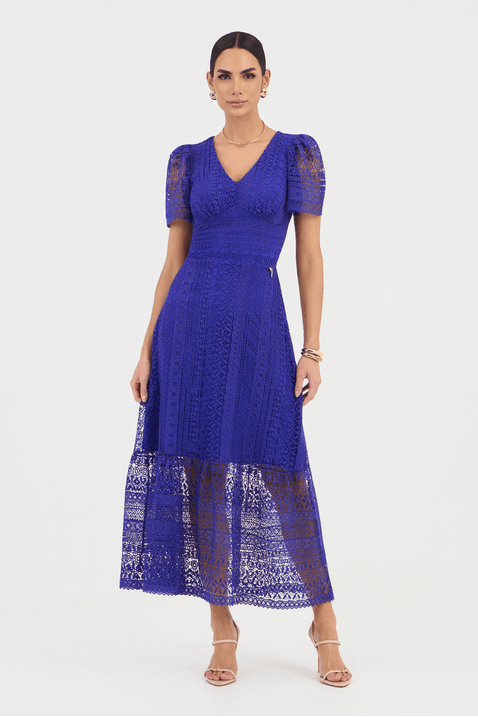 04 vestido azul longuete renda