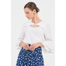 07 blusa branca plano com amarracao e mangas 3 4