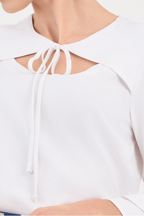 08 blusa branca plano com amarracao e mangas 3 4