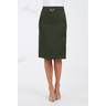 Saia Verde Alfaiataria Reta Com Fivela No Cós Via Tolentino