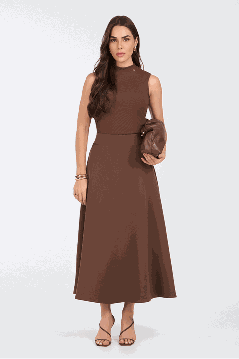 blusa marrom regata em malha canelada 4