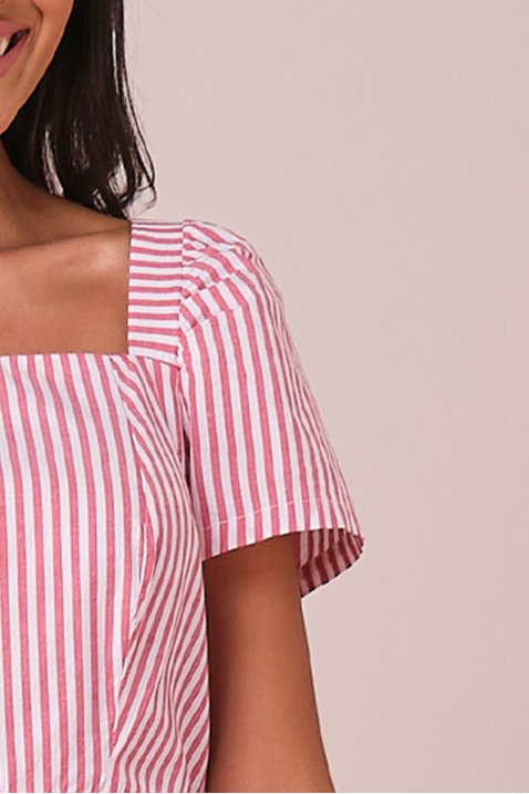 vestido vermelho midi no tricoline listrado natalia tata martello 5