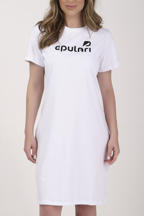 vestido camisetao branco em algodao epulari 4