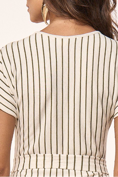 vestido verde de malha listrado verde com faixa titanium jeans 3