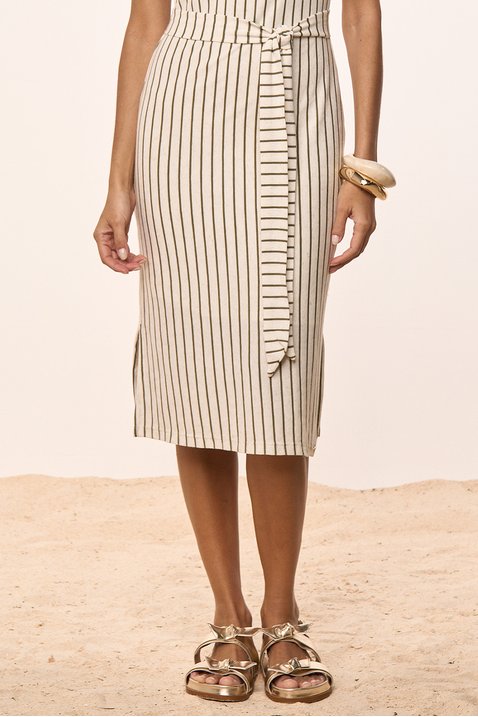 vestido verde de malha listrado verde com faixa titanium jeans 6