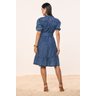 vestido jeans sustentavel bordado com faixa titanium jeans 5