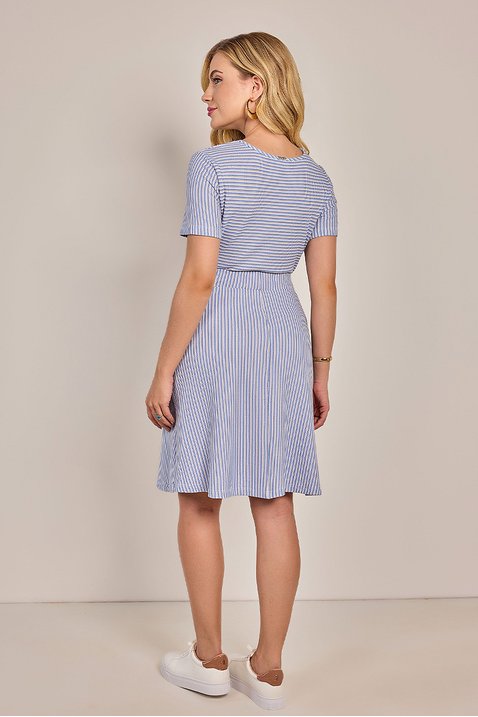 blusa azul malha listrada laura rosa jeans 5