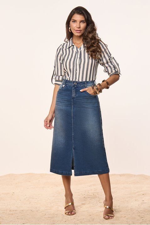 camisa listrada manga com martingale 1