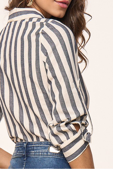 camisa listrada manga com martingale 8