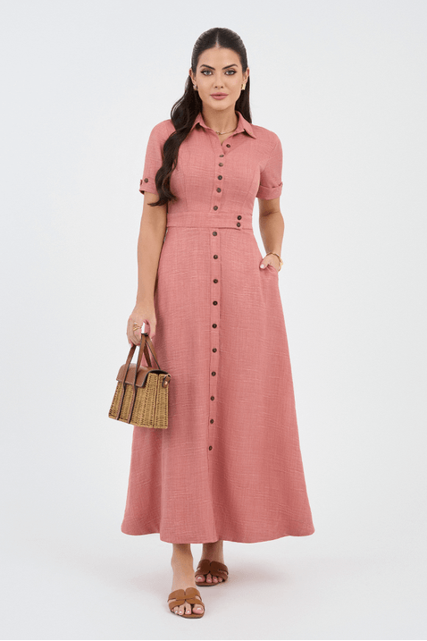 03 vestido fucsia chemise longuete gode