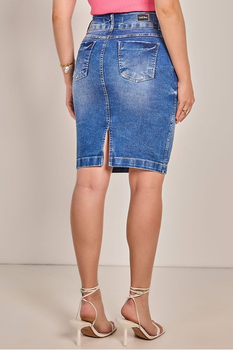 saia tradicional jeans com tachas laura rosa jeans 2