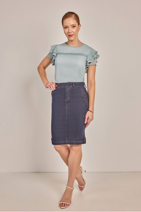 saia azul tradicional jeans laura rosa jeans 5