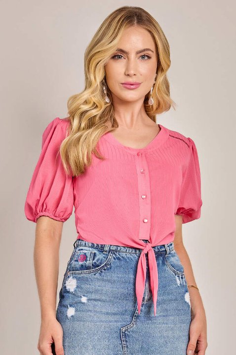 camisa plano com aviamento laura rosa jeans 1 easy resize com