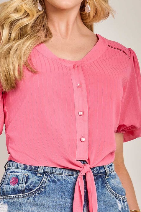 camisa plano com aviamento laura rosa jeans 6 easy resize com