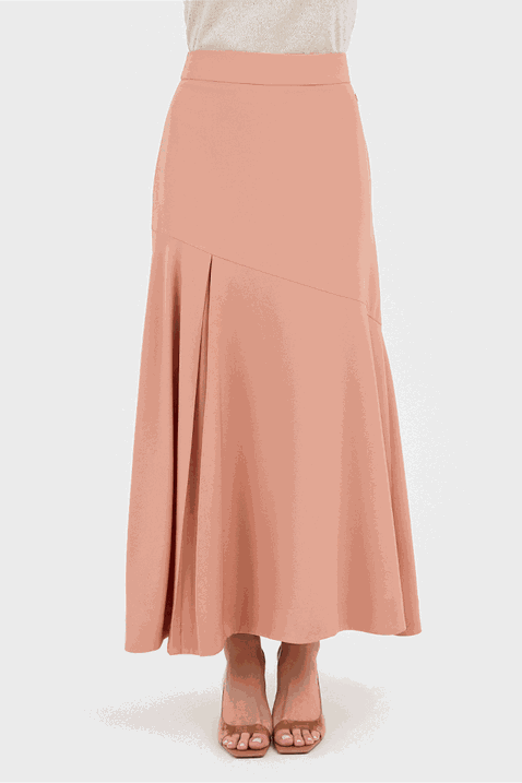 saia salmao em alfaiataria ajustada com barrado gode 1