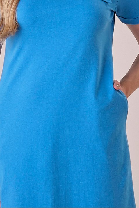 vestido azul gola polo 4