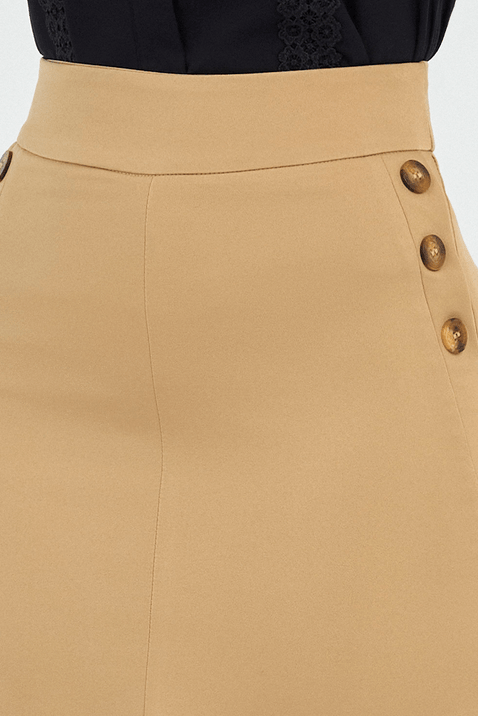 saia caqui reta com botoes resinados 3