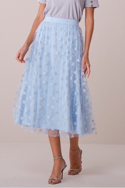 saia azul claro midi tule 1