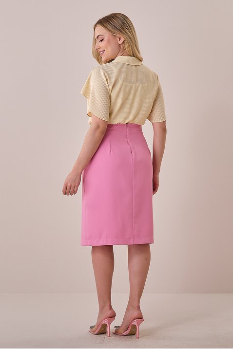 saia rosa com botoes 5