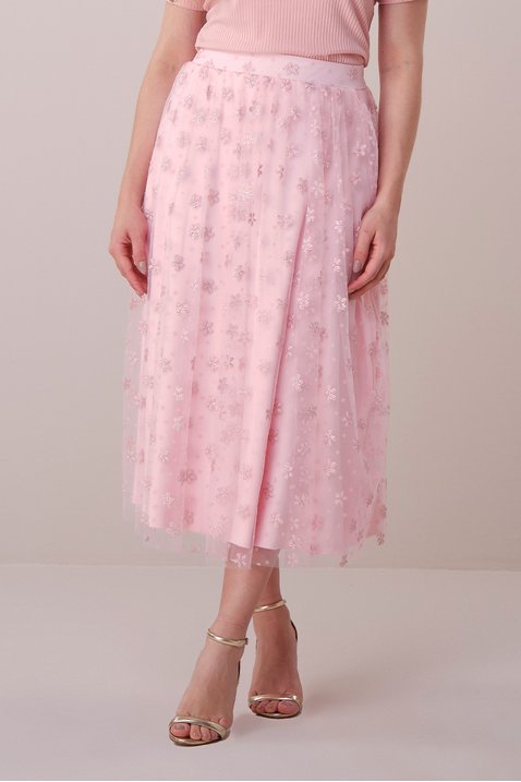 saia rosa midi tule 2