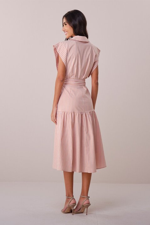 vestido marrom midi no algodao listrado natany tata martello 3